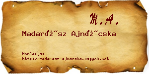 Madarász Ajnácska névjegykártya